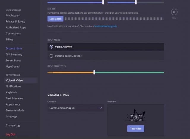 Paramètres pour améliorer les applications vidéo dans Discord 1